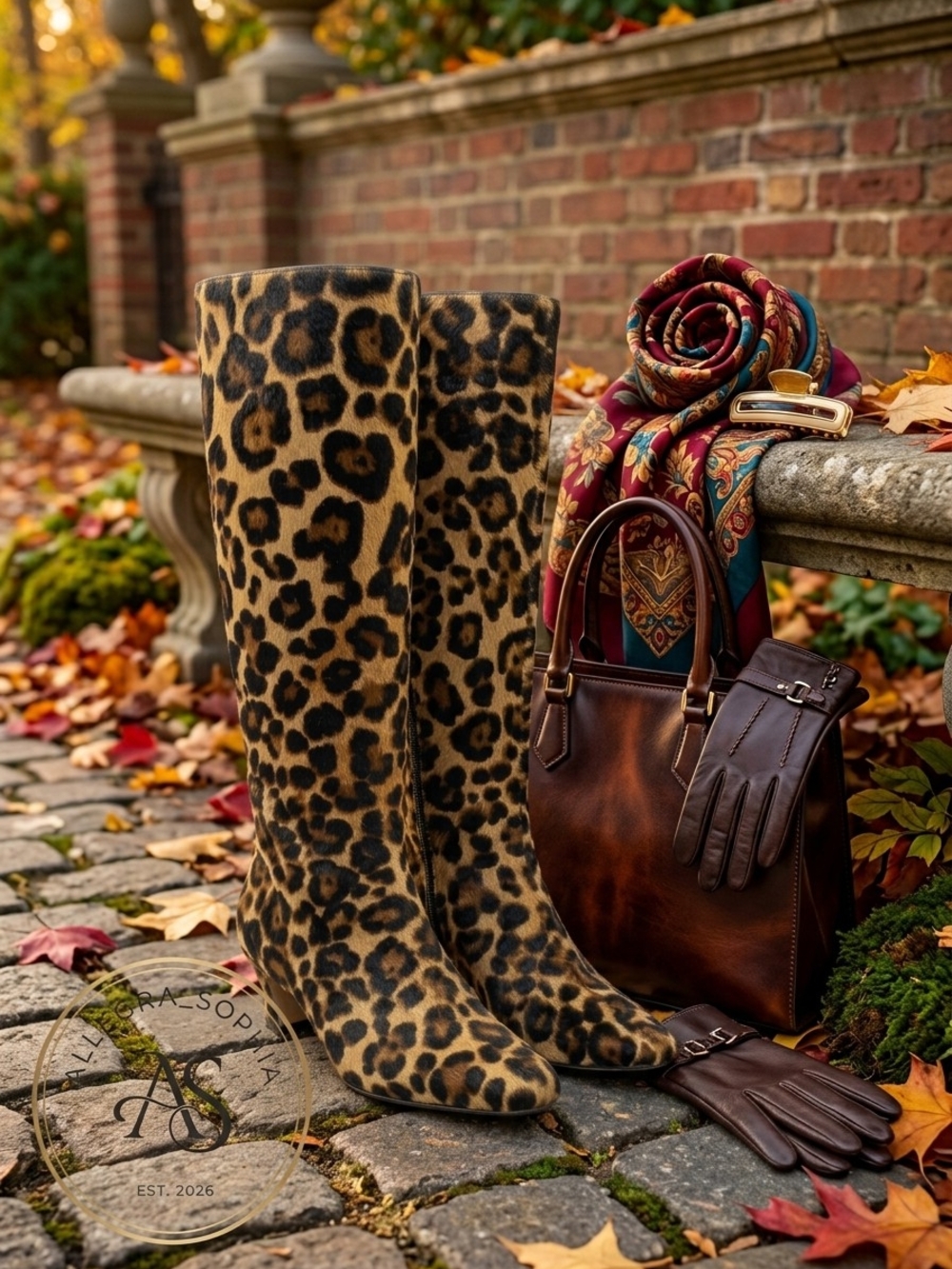 Gianni Bini Wesley Leopard Real Haircalf Snip Toe Kitten Block Heel Boots Sz 7M